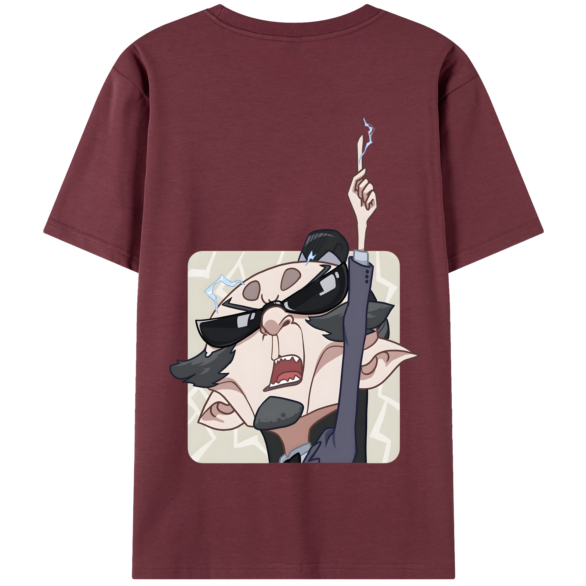 （画像用） Ne Zha 2 ナタ 魔童の大暴れ 綿100％半袖Tシャツ（背面プリント）